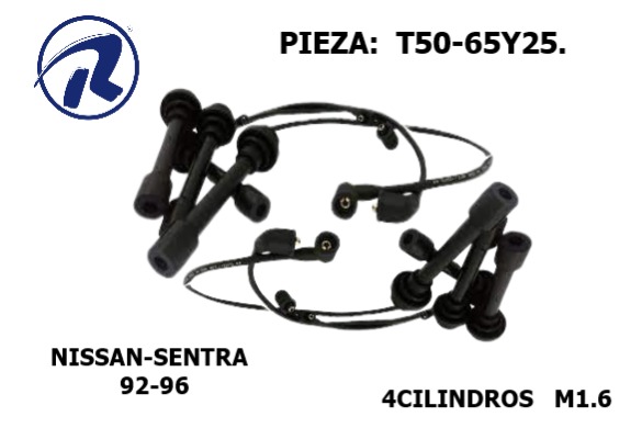 Cable bujia sentra 4cil.92-96. Còd. T50-65Y25